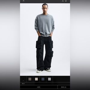 NWT Mens Zara Utility Pocket Jeans Sz 30